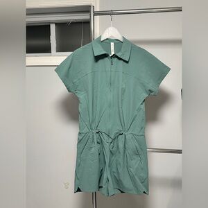 Lululemon Athletica Teal Short Sleeve Romper